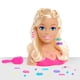 thumbnail image 1 of Cabezal de peluquería Barbie Fashionistas, 20 piezas, rubio, 8 pulgadas, 1 of 7