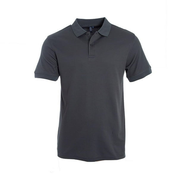 Polera Mc Hombre Waffle gris oscuro 3XL