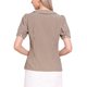 thumbnail image 3 of INSPIRE CHIC Blusa de Cuadros para Mujer de Regreso a Clases con Cuello Peter Pan y Mangas Cortas Abullonadas con Botones Marrón Oscuro XL, 3 of 6