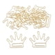 thumbnail image 4 of 12x oro lindo clip de papel marcador de metal fuente de oficina niños 3.5x3cm corona, 4 of 5