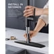thumbnail image 4 of Grifo de cocina FORIOUS negro con pulverizador desplegable de acero inoxidable, 4 of 7