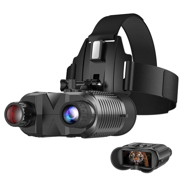 Gafas de visión nocturna Arzzuniu, montadas en la cabeza, recargables, con zoom 8X
