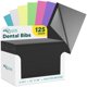 thumbnail image 1 of Baberos dentales desechables Pruvade, paquete de 125 unidades, 3 capas, negros, 1 of 8