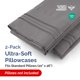 thumbnail image 2 of Juego de 2 fundas de almohada CGK Unlimited estándar gris oscuro, 2 of 8