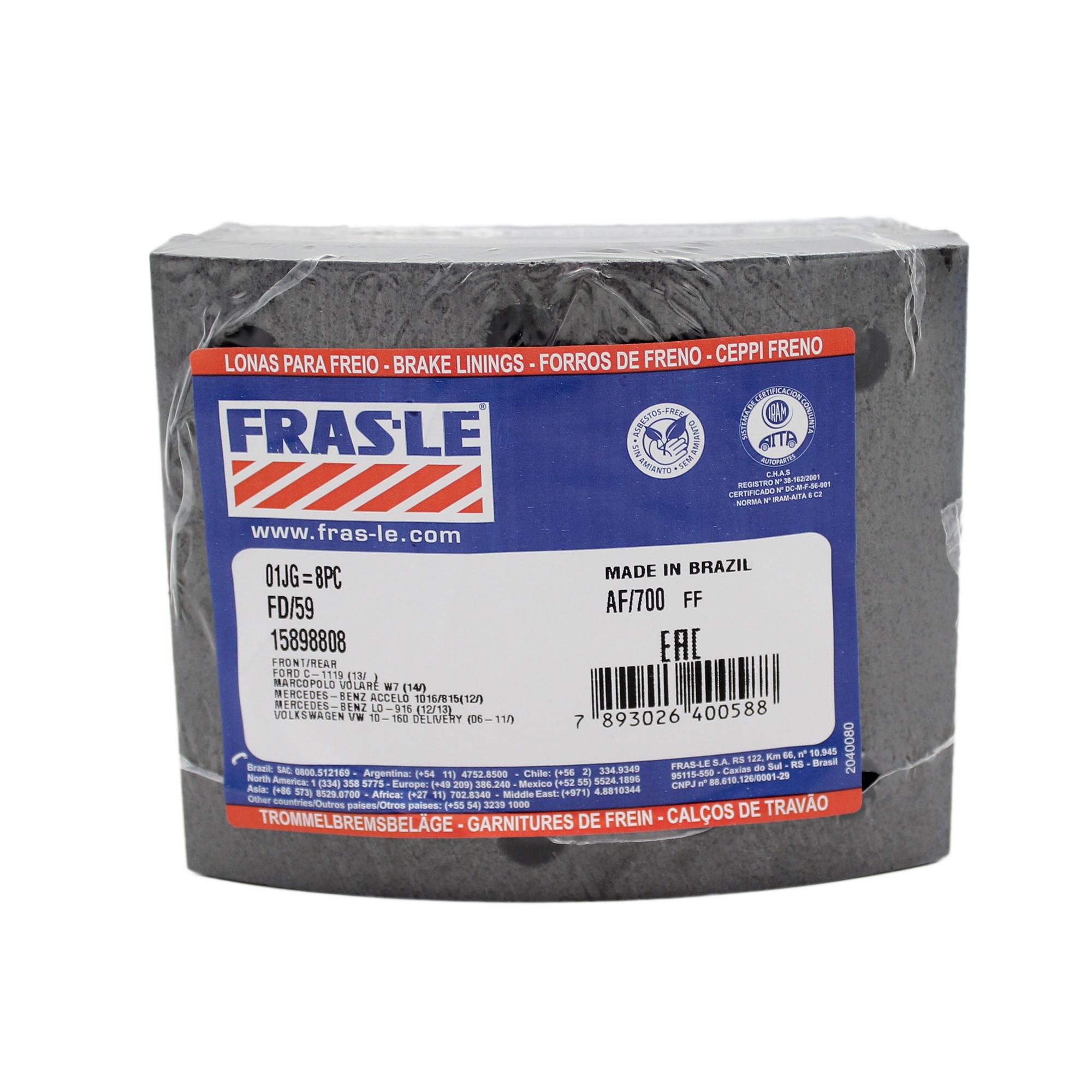 Frasle - Balata Freno 4.7 Pulg - Fd/59