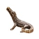 thumbnail image 1 of Estatuilla De Cocodrilo De Latón, Arte Portátil Para Escritorio, Salpicadero De Coche, Hogar, 1 of 5
