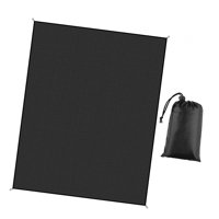 Ioensy - Manta De Playa Manta De Picnic Portátil Impermeable Para Parque Mochilero Viajes Negro