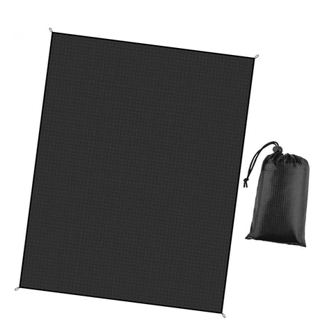 Ioensy - Manta De Playa Manta De Picnic Portátil Impermeable Para Parque Mochilero Viajes Negro
