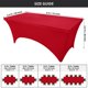 thumbnail image 3 of Mantel elástico ajustado rojo Utopia Kitchen 6 pies 183x76x76 cm, 3 of 8