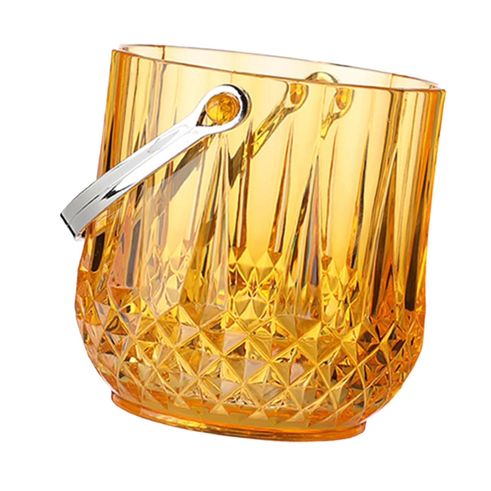 Magideal - Cubo Enfriador De Vino, Bañera De Hielo Y Pinzas Con Asa, Bañeras Portátiles Para Fiestas, Bañera Enfriadora De Bebidas Para Ktv Clubs, Congelador, Có , Ronda Ronda Borrada