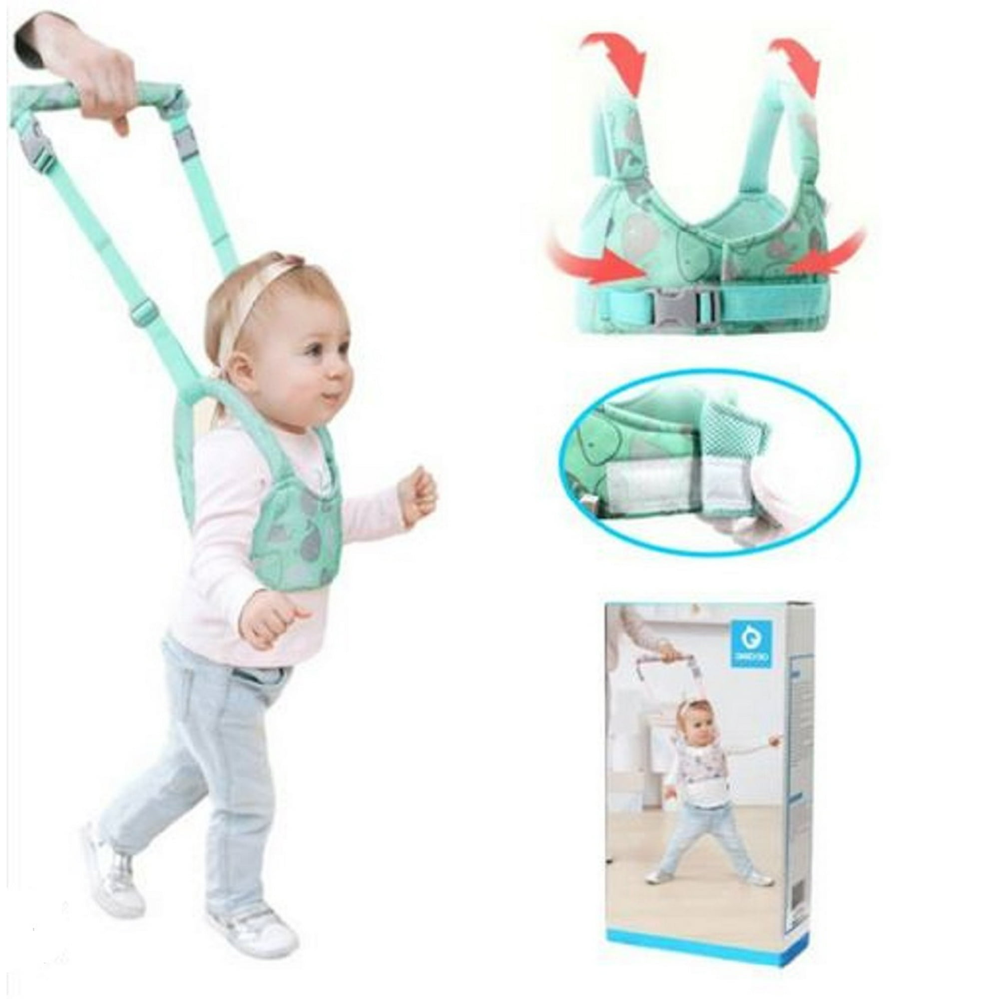 Arnes Bebe Niños Sujetador Caminar Ajustable Verde Calidad