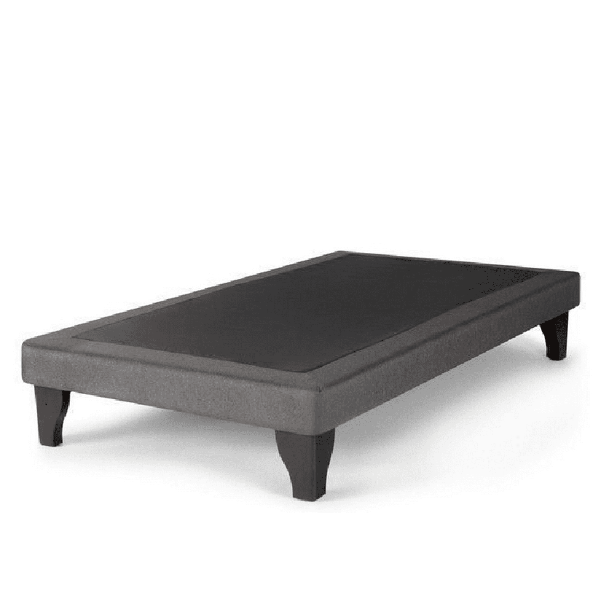 Kerabaalshop - Base De Cama De 1 Plaza Lino Gris Oscuro 90x190cm