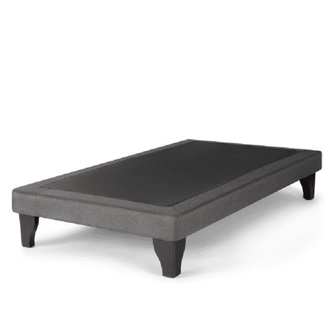 Kerabaalshop - Base De Cama De 1 Plaza Lino Gris Oscuro 90X190Cm