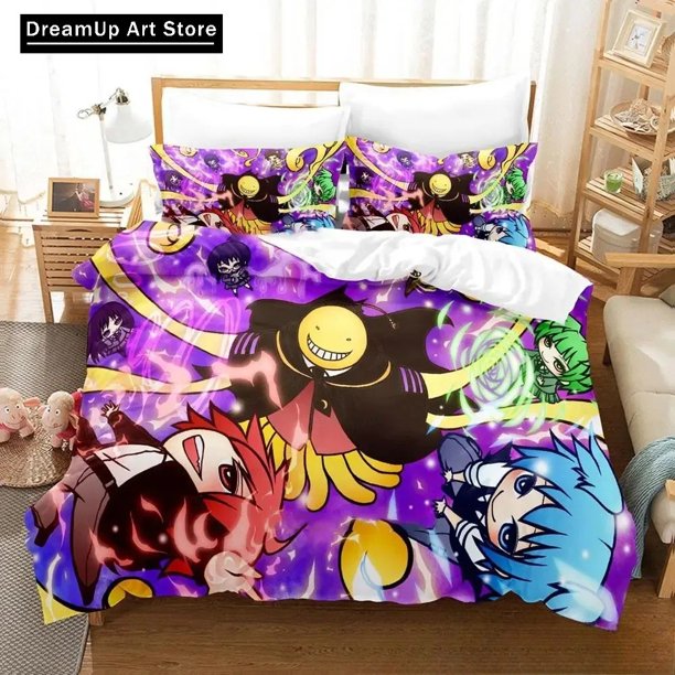 Anime Assassination Classroom Koro-sensei Bedding Set Quilt Cover Bed Cover with Pillowcase Boys