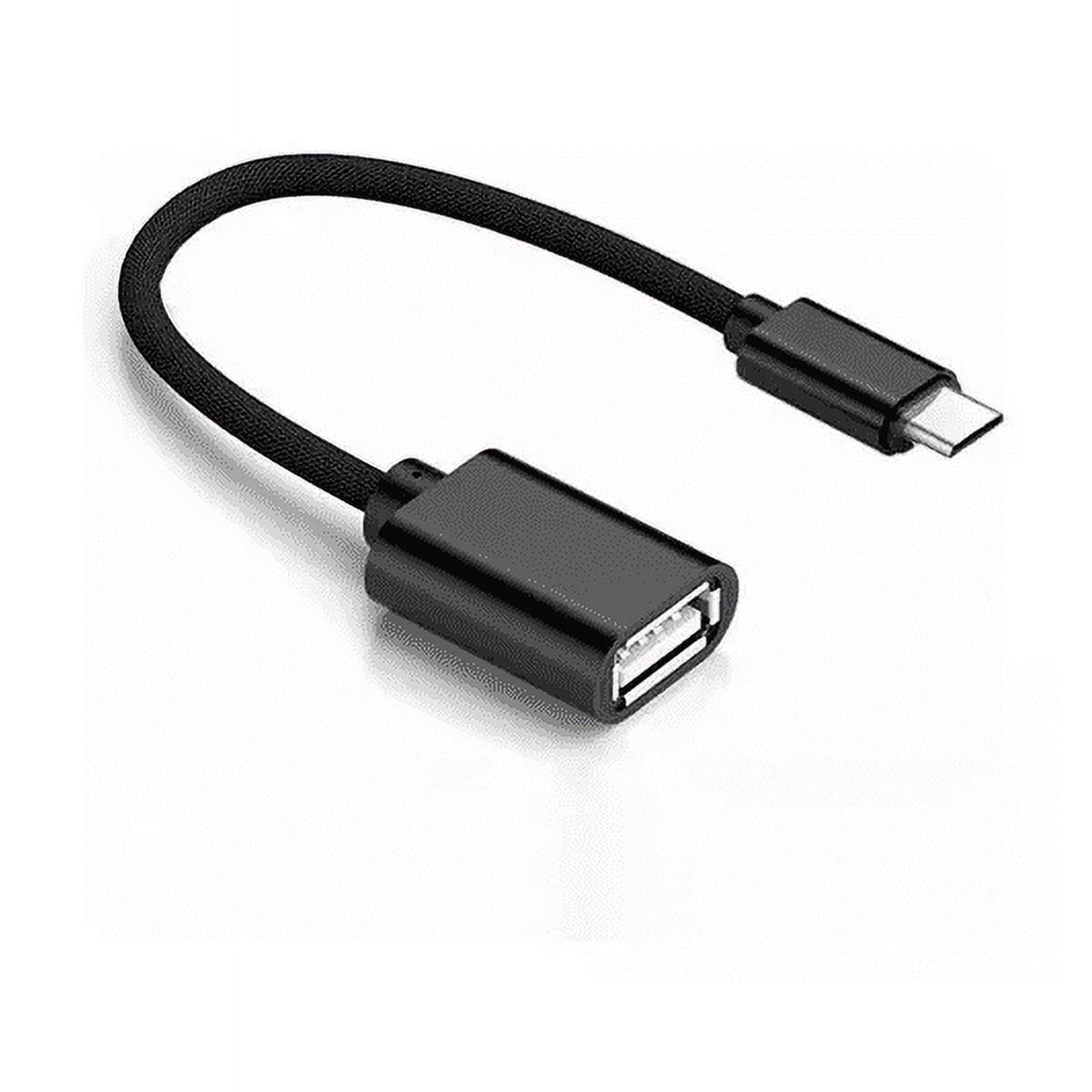 Genérico - Cable Otg Tipo C Adaptador Usb Para Pendrive Mouse Teclado Negro