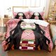thumbnail image 1 of Demon Slayer Nezuko Bedding Set Duvet Cover Bed Set Quilt Cover Pillowcase Comforter Size Boys Adult Bed Sheets, 1 of 5