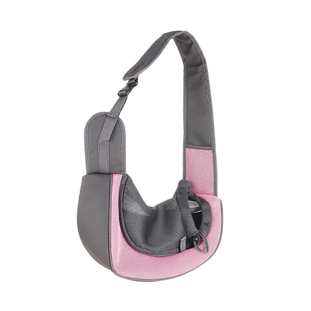 Bolso bandolera para perros pequeños, bolsa para mascotas, bolsa de hombro de malla transpirable, bolso cruzado, bolsa de transporte para gatos, bolsa Rosa