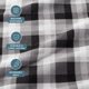 thumbnail image 3 of Juego de sábanas de franela Bare Home Oliver Plaid Grey 100% algodón, 3 of 9