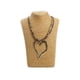 thumbnail image 1 of Collar Largo De Gamuza Animal Print Dije Corazón Boho 43 Cm, 1 of 5