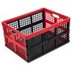 thumbnail image 2 of Caja de Almacenamiento Aebeky 30 L Plegable Pack de 3 Negro y Rojo, 2 of 8