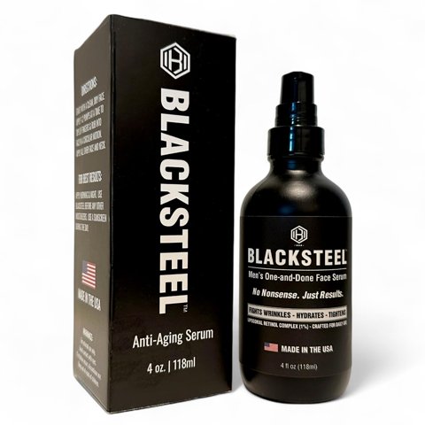 Suero Facial Blacksteel Antiedad Con Retinol 118 Ml Para Hombre