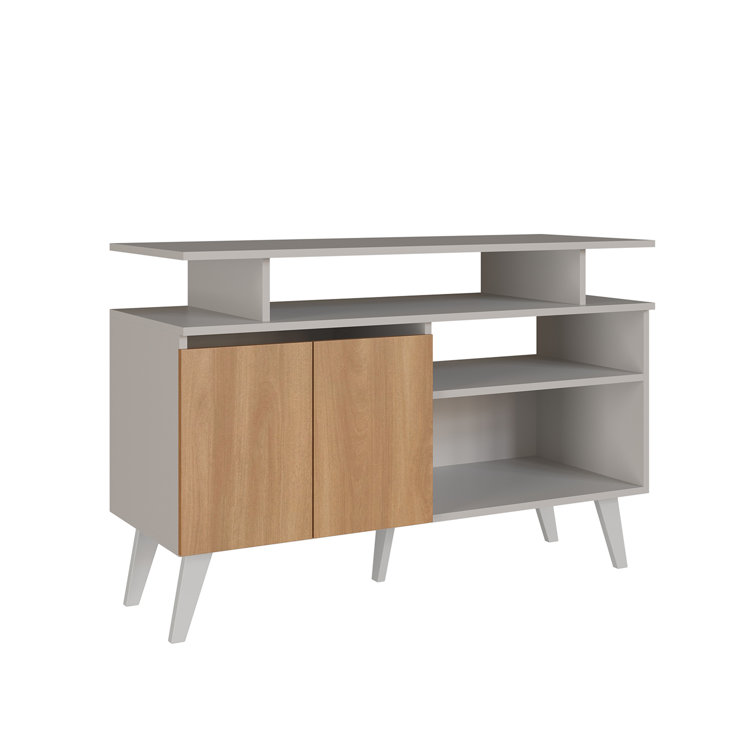 Amuv - Rack Tv Tokio 72X108X42 Blanco/Café