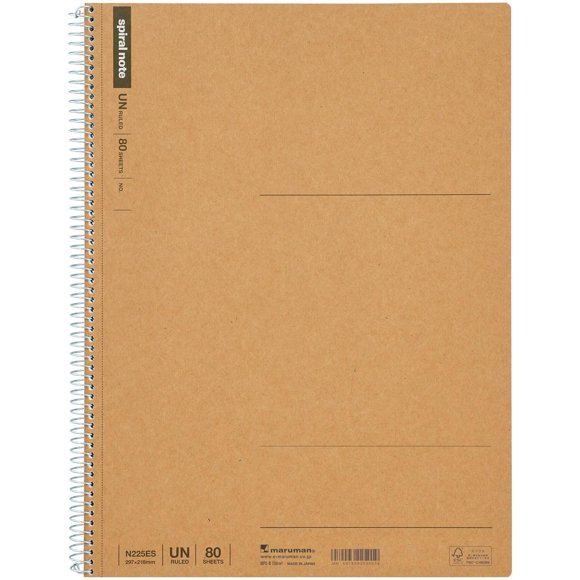 Cuaderno Maruman A4 160 páginas sin rayas