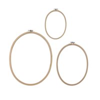 Bothyi - 3 Aros De Bordado Ovalados, Aro De Punto De Cruz Resistente Para Acolchar Proyectos De Bricolaje