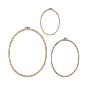 Bothyi - 3 Aros De Bordado Ovalados, Aro De Punto De Cruz Resistente Para Acolchar Proyectos De Bricolaje