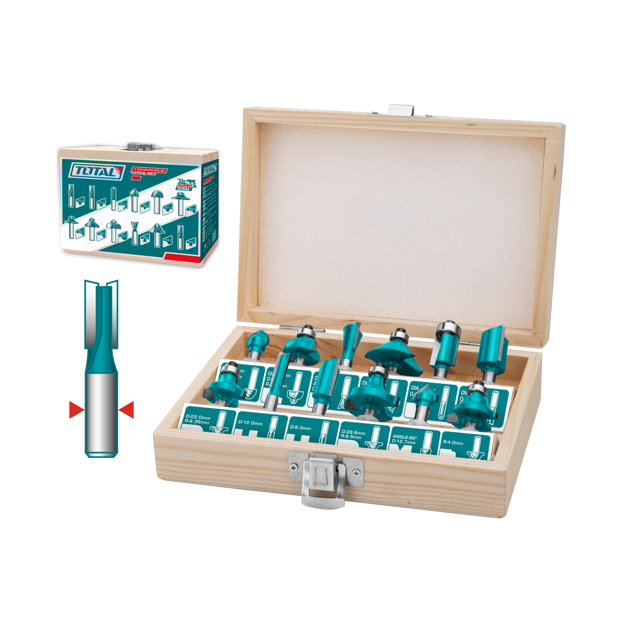 Juego De Fresas Para Router 12 Piezas 8Mm Total