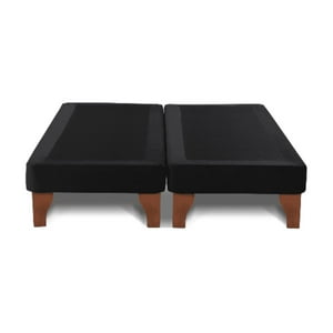Importclick - Base Dividida Cama Europea Super King 200X200 Cm Negro Lino
