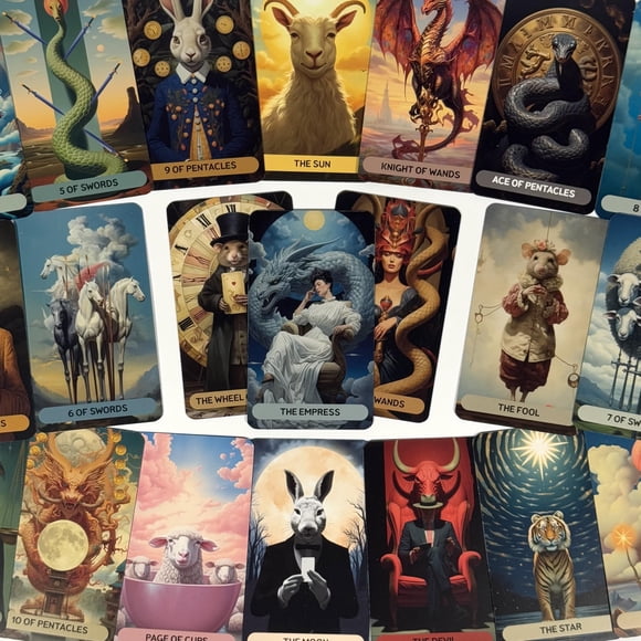 Juego de Mesa CRAFTERIAN Majestic Realm Tarot 78 Cartas