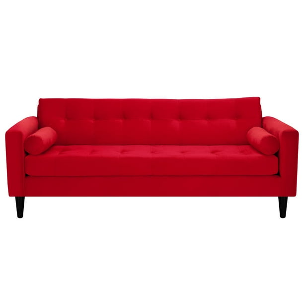 Sofa Retro 3cg Felpa 00 Rojo