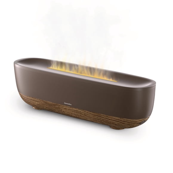 Humidificador Homedics con efecto de llama y sonido – Marrón