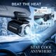 thumbnail image 3 of Ventilador clip coche pantalla LED 16°C semi enfriamiento USB recargable 360° 199 velocidades, 3 of 8