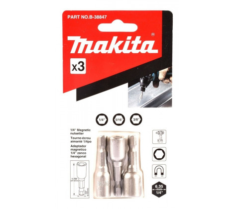 Makita - Set Adaptador Magnetico 3Pcs B-38847