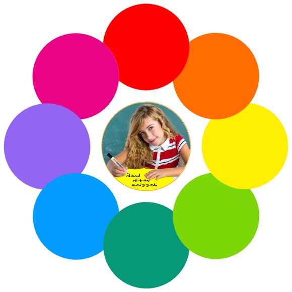 Puntos borrables Kalkehay 8 uds 28 cm colores arcoíris