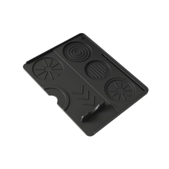 Alfombra de café para manipulación, accesorio de silicona para baristas , Negro