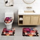 thumbnail image 2 of Puertas de Figura Juego de 3 alfombras de baño de coral fleece: tapete de baño + alfombra de inodoro en forma de U + funda de tapa de inodoro en forma de O, 2 of 6