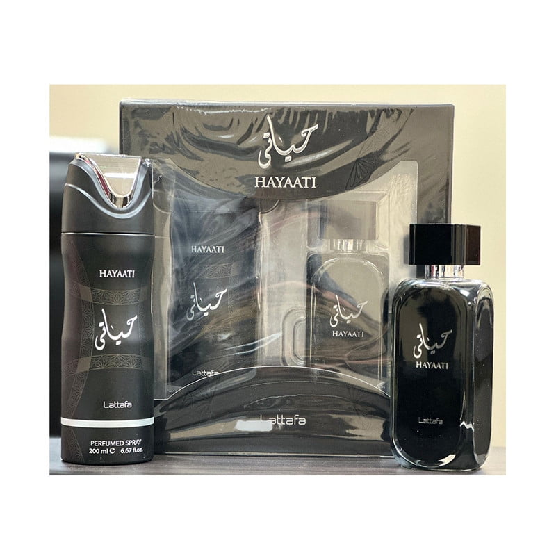 Set Perfume Hombre Lattafa Hayaati Edp 100ml + Deo Spray 200ml | Kit Completo 2 Pcs |