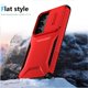 thumbnail image 4 of Funda Resistente para Samsung Galaxy S23 con Tapa Deslizante y Protección Militar Rojo, 4 of 6