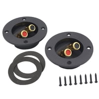 Magideal - Altavoces De 2 Piezas, Terminal, 3 Pulgadas, Conectores , Redondo, Doble Encuadernación Negra, Para Coche Estéreo Doméstico