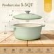 thumbnail image 4 of Cazuela Overmont de 5.5 qt de hierro fundido esmaltado (verde), 4 of 8