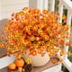thumbnail image 2 of Flores artificiales de otoño con forma de mamás falsas TURNMEON, 8 paquetes (naranja), 2 of 9