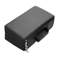 Magideal - Estuche De Lápices Portátil Con 300 Ranuras, Bolsa De Lápices Con Asa, 4 Capas Para Bolígrafos De Acuarela, Escuela, Oficina, Niños, Niñas, Suministro Negro