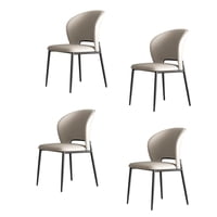 Lubabycas - Pack 4 Sillas De Comedor Premium Ecocuero Deli Blancas