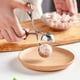 thumbnail image 3 of 1pc/2pcs Meatball Clip, Stainless Steel Non-stick Pot Meatball Maker, Meatball Making Tool Clip, Novice Non-stick Stopper Meatball Spoon, Cooking Spoon, Stainless Steel Kitchen Accessories, 3 of 5