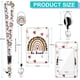 thumbnail image 4 of Porta credencial de identificación con cordón y clip retráctil para carrete de credencial, diseño de leopardo, estilo bohemio arcoíris, etiqueta de identificación, cordón vertical, protector de identi, 4 of 7