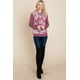 thumbnail image 2 of Sudadera con Capucha en Contraste con Estampado Floral, Ajuste Relajado y Detalle de Puños., 2 of 4