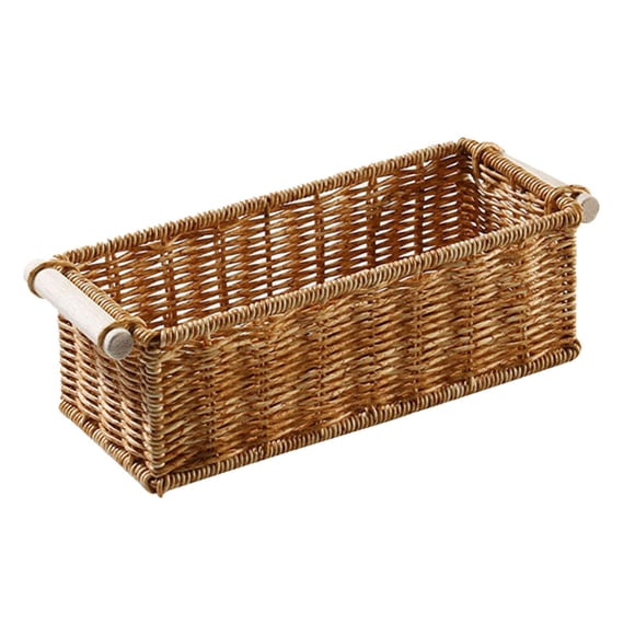 Cestas De Ratán De Imitación, Cesta De Almacenamiento, Contenedor Rectangular Para El Hogar, Bar, Cocina, M